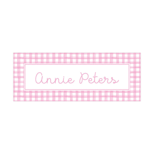 PINK GINGHAM | LABELS & STICKERS