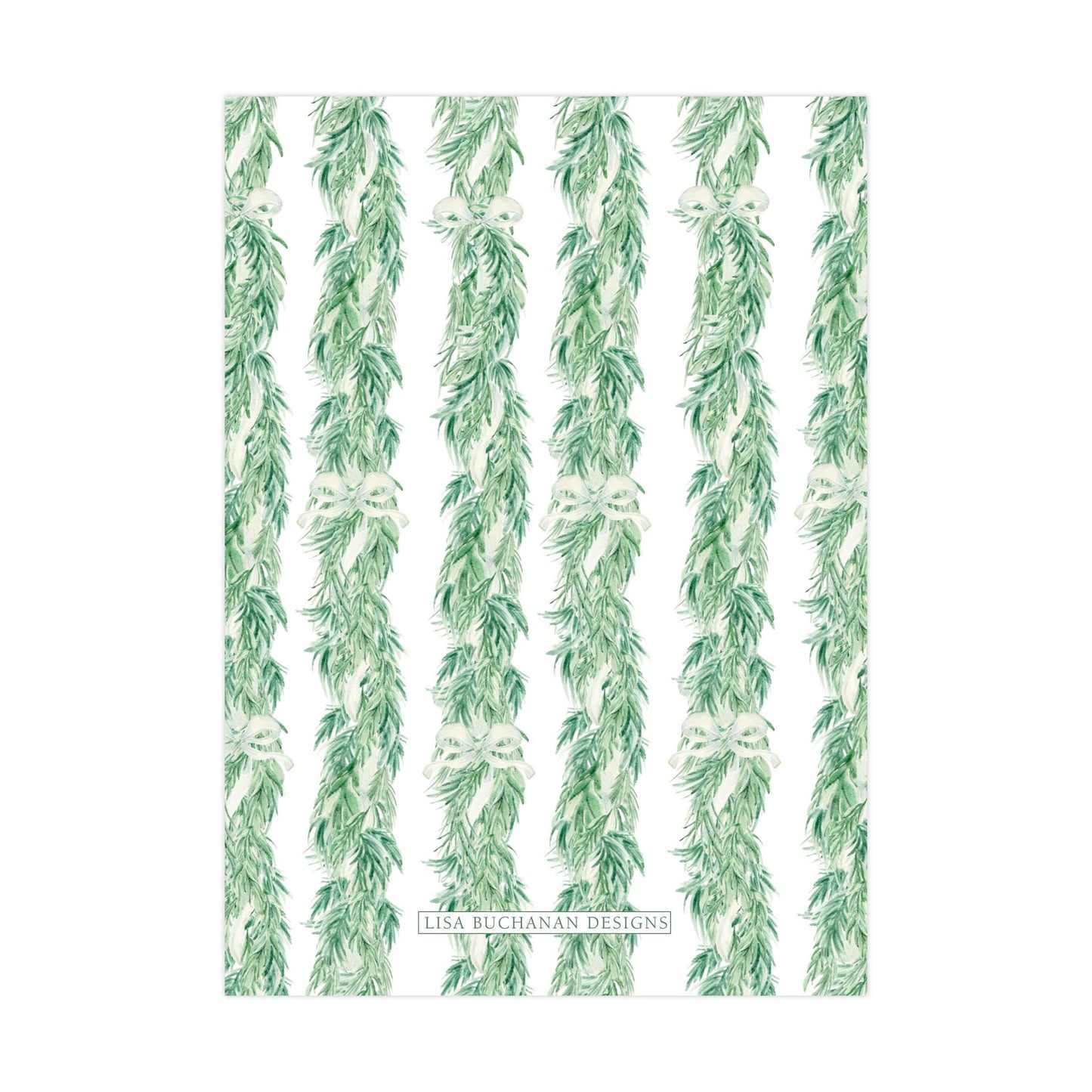 a repeating pattern of green leaves and branches, creating a visually striking and harmonious design.