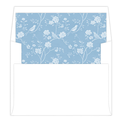 CHINOISERIE BIRDS II (BLUE) | BRIDAL SHOWER INVITATIONS (Copy)