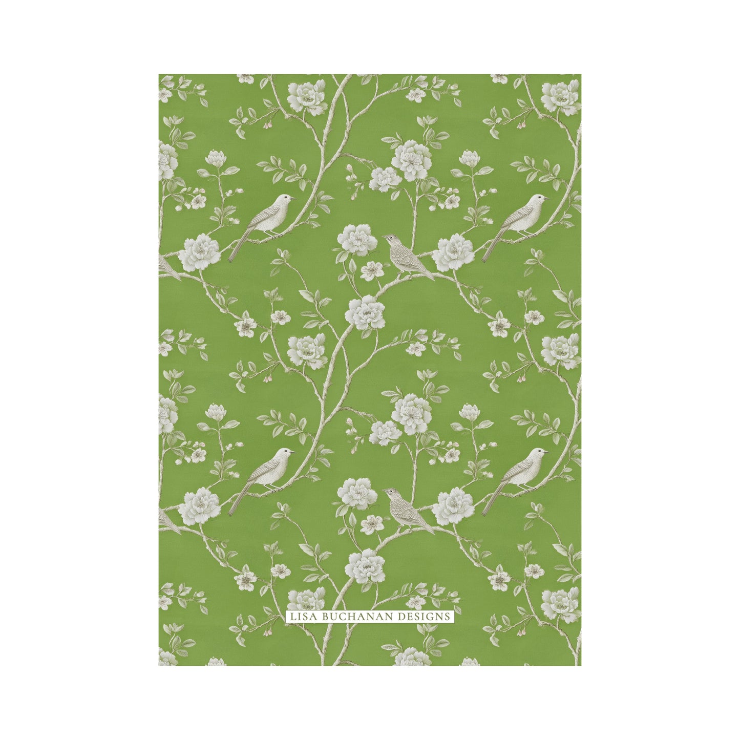 CHINOISERIE BIRDS II (GREEN) | BRIDAL SHOWER INVITATIONS