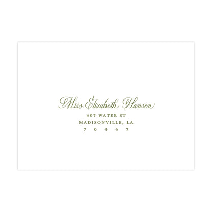 CHINOISERIE BIRDS II (GREEN) | BRIDAL SHOWER INVITATIONS