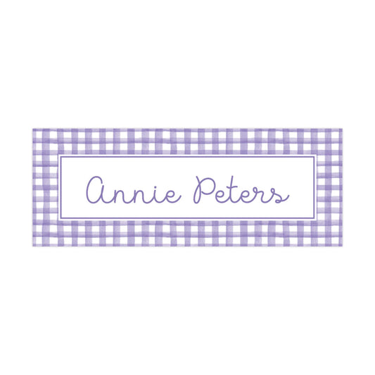 PURPLE GINGHAM | LABELS & STICKERS