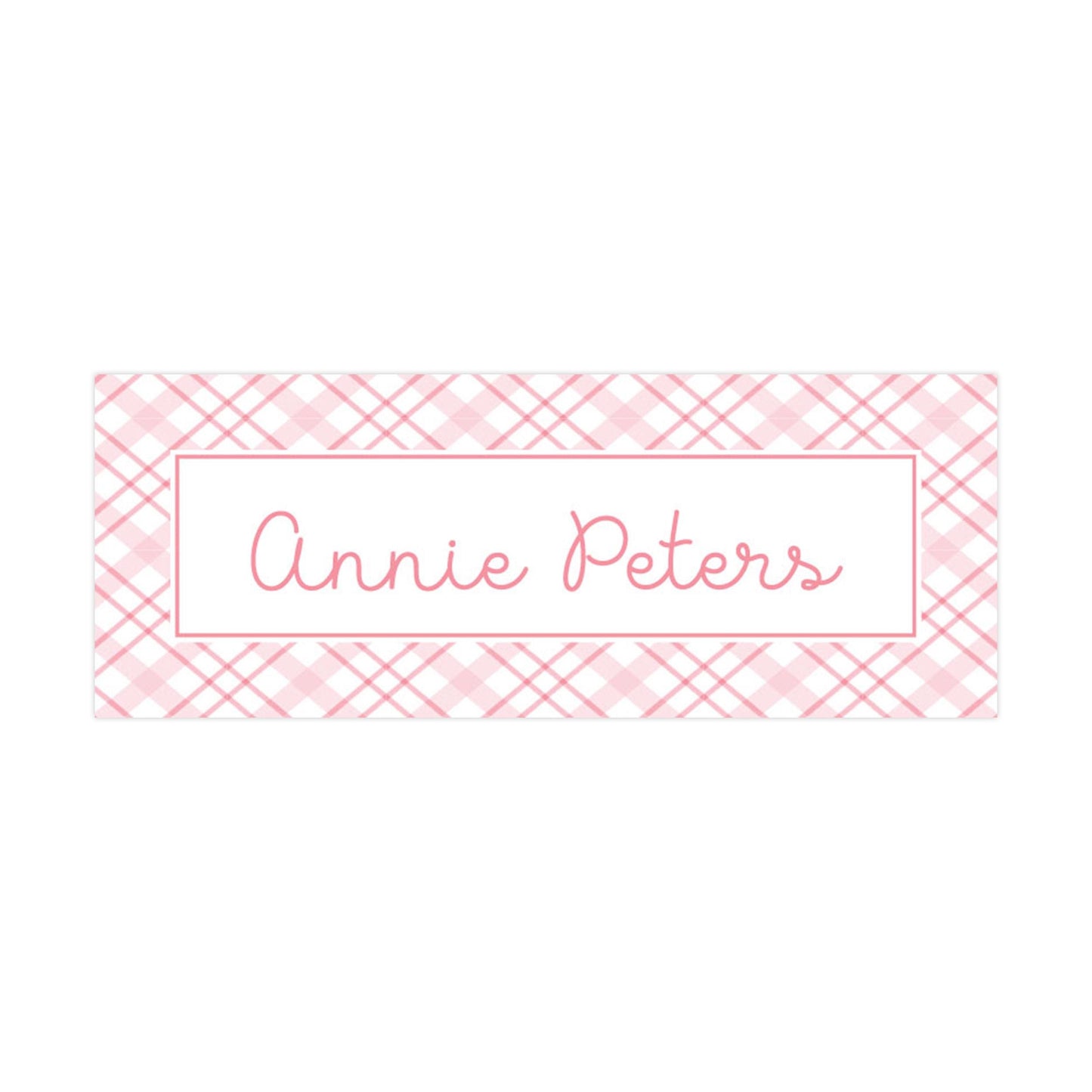 PINK MULTI-GINGHAM | LABELS & STICKERS