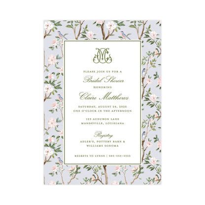 CHINOISERIE BIRDS | BRIDAL SHOWER INVITATIONS