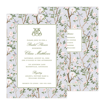 CHINOISERIE BIRDS | BRIDAL SHOWER INVITATIONS