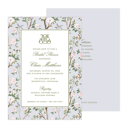 CHINOISERIE BIRDS | BRIDAL SHOWER INVITATIONS