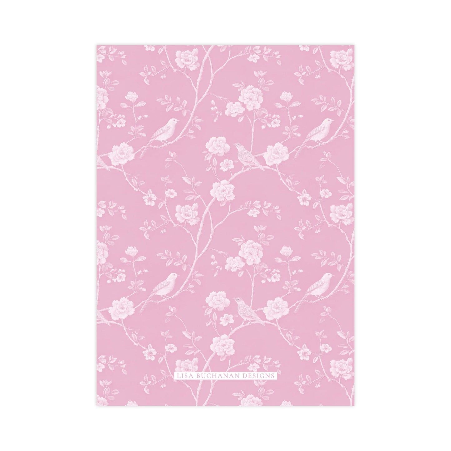 CHINOISERIE BIRDS II (PINK) | BRIDAL SHOWER INVITATIONS