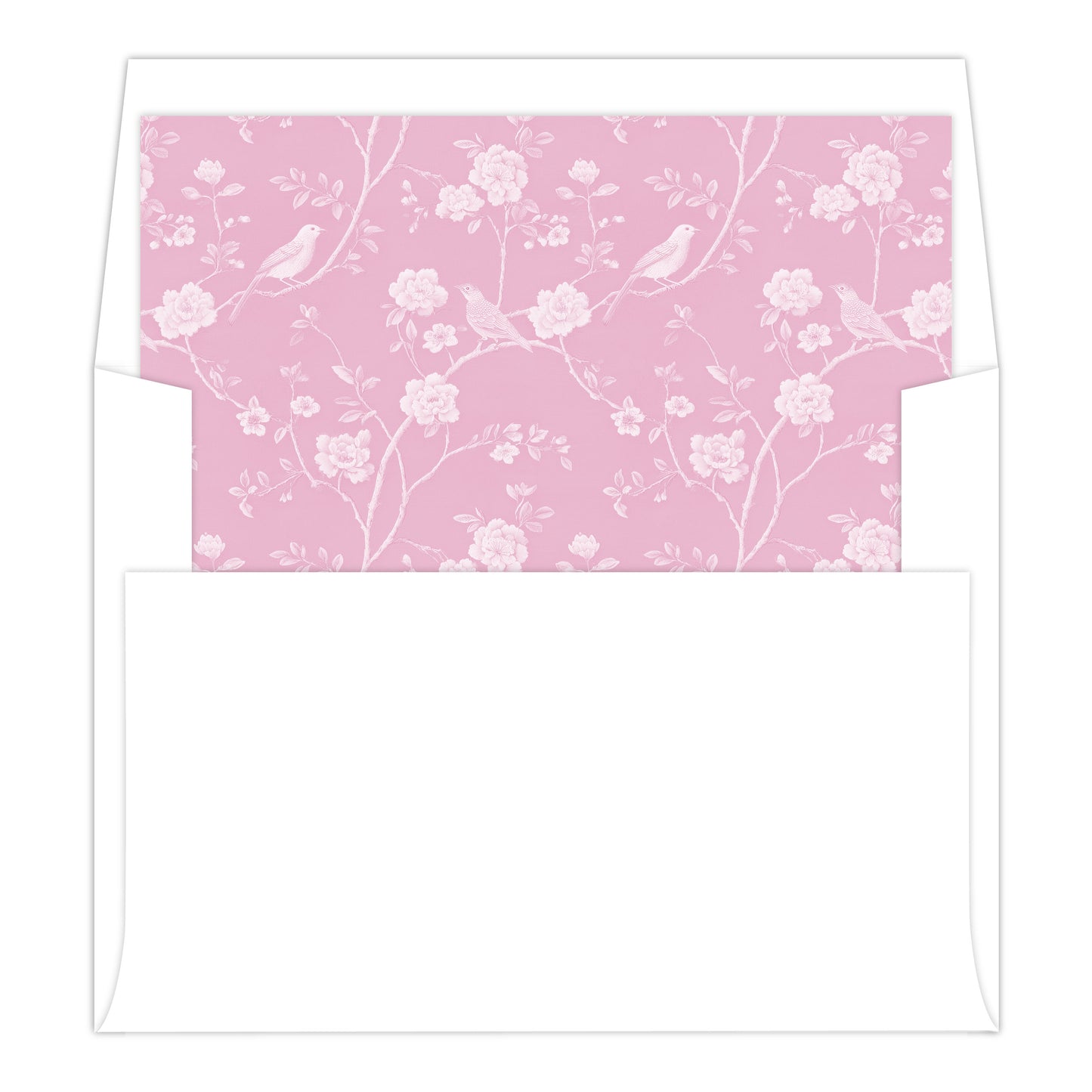CHINOISERIE BIRDS II (PINK) | BRIDAL SHOWER INVITATIONS