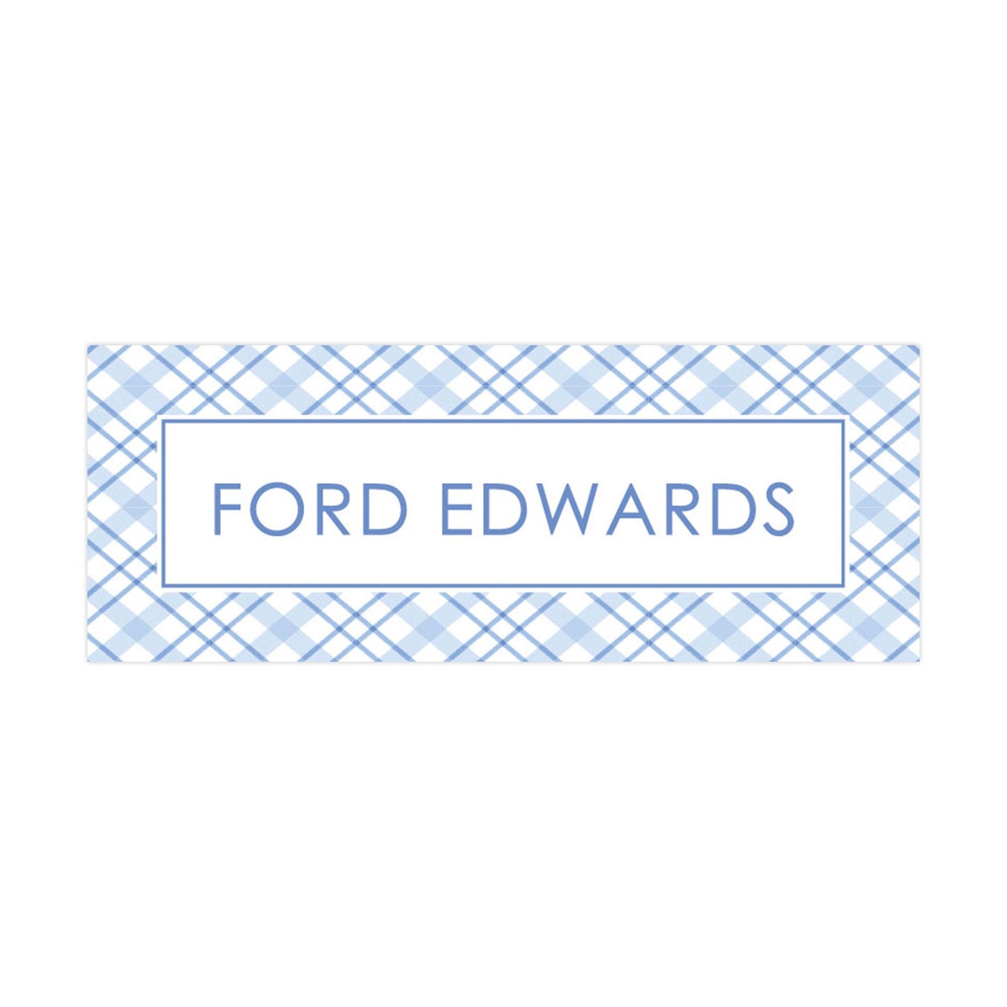 BLUE MULTI-GINGHAM | LABELS & STICKERS