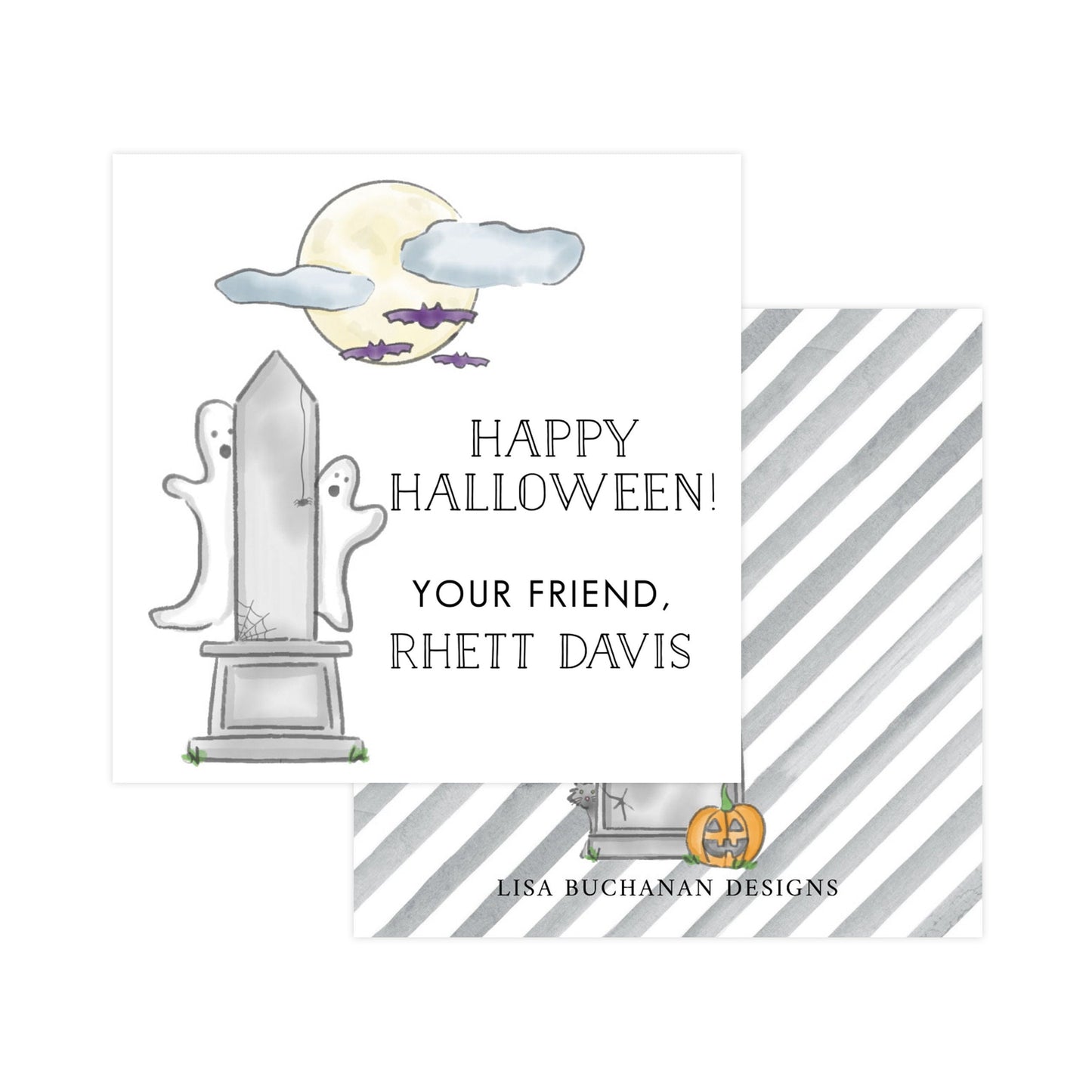 CEMETERY SKELETON (II) | GIFT TAGS & STICKERS