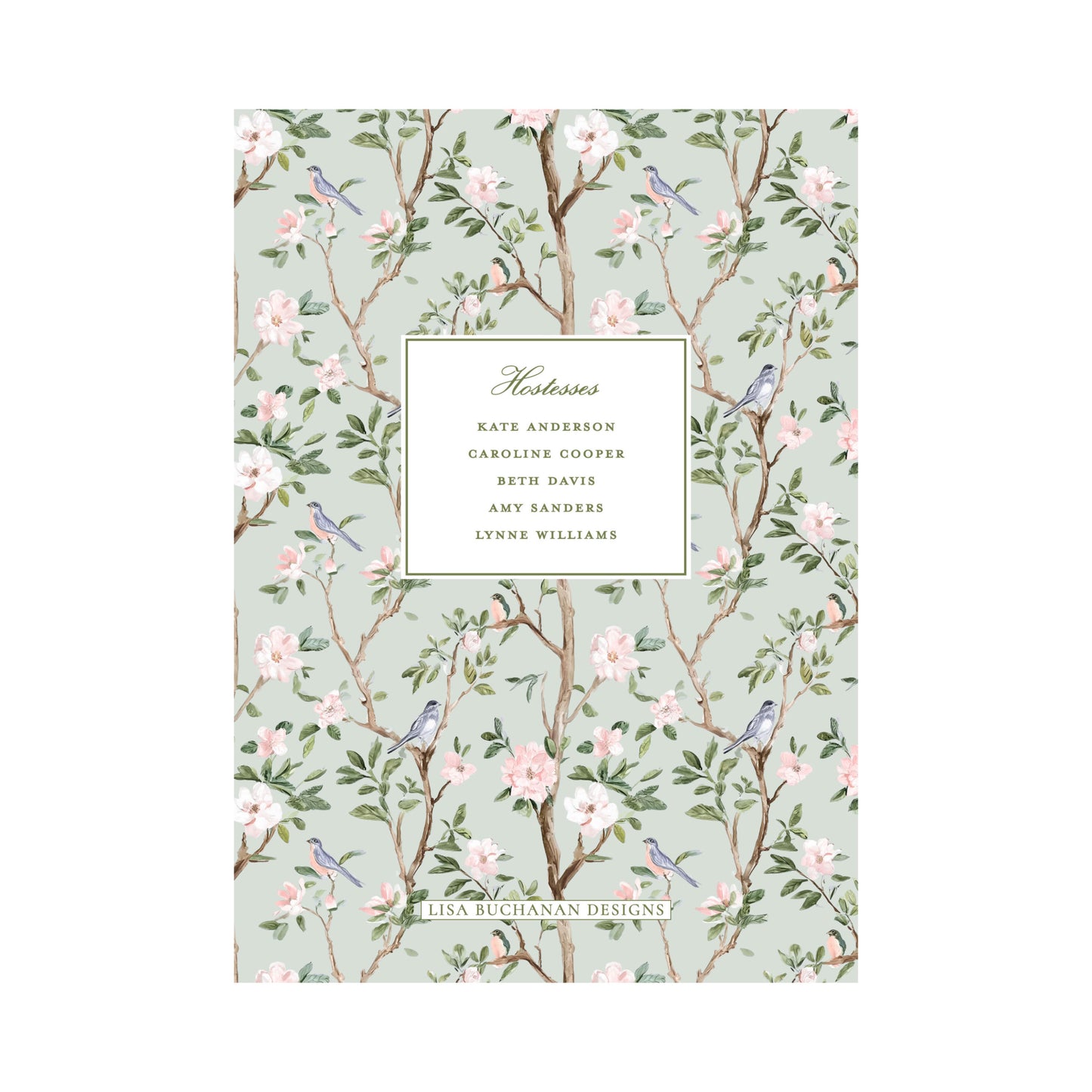 CHINOISERIE BIRDS (GREEN) | BRIDAL SHOWER INVITATIONS