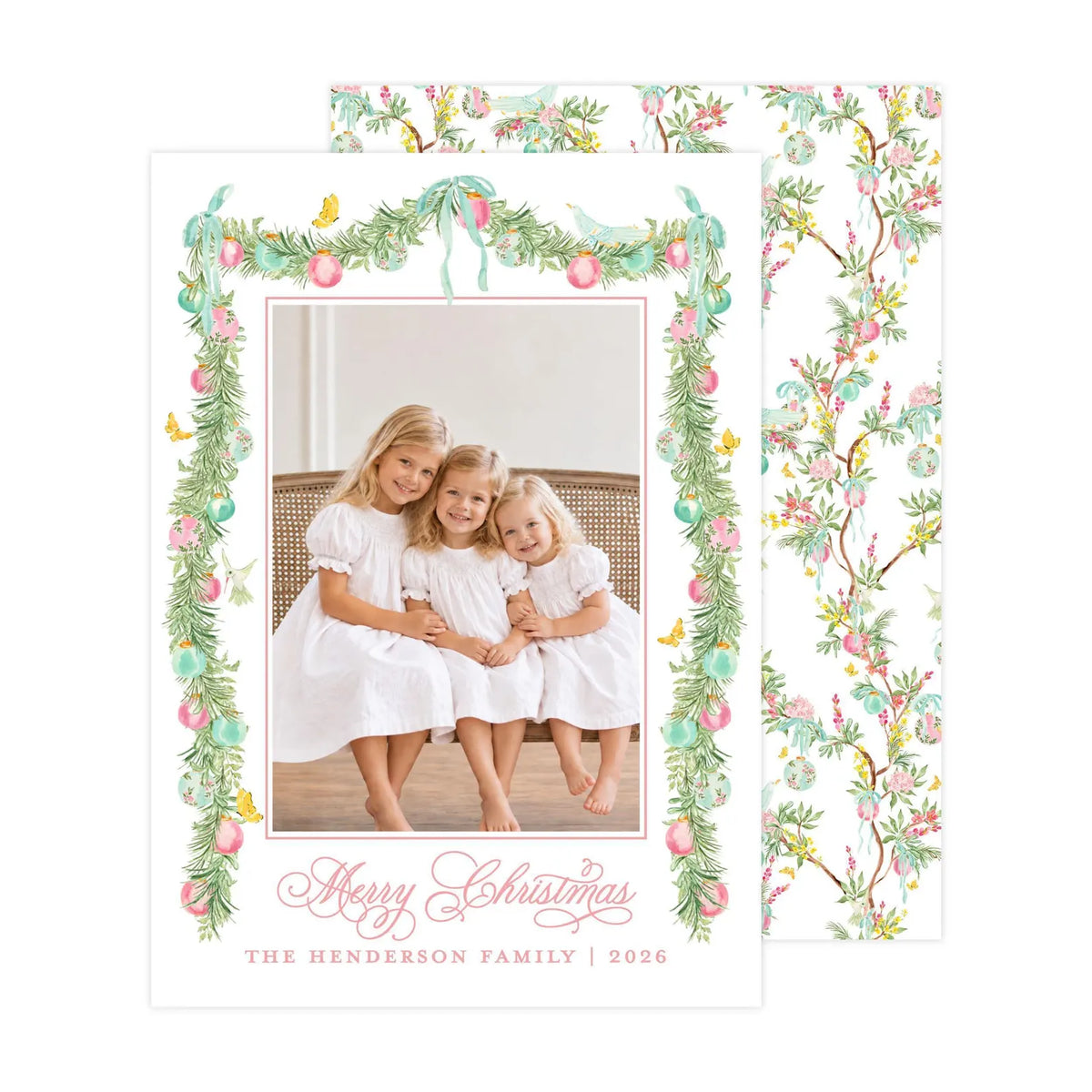 PARISIAN CHRISTMAS GARLAND | CHRISTMAS PHOTO CARD