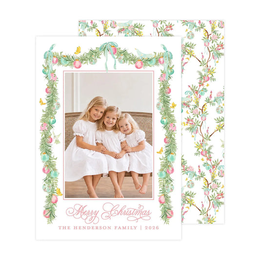 PARISIAN CHRISTMAS GARLAND | CHRISTMAS PHOTO CARD