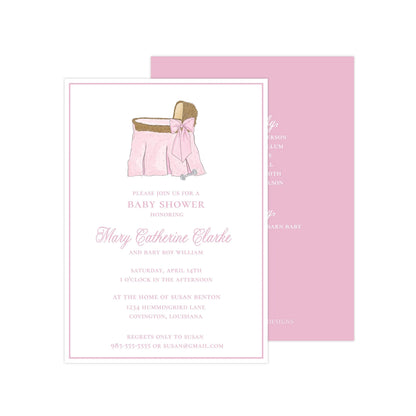 BABY BASSINET (GIRL) | BABY SHOWER INVITATIONS