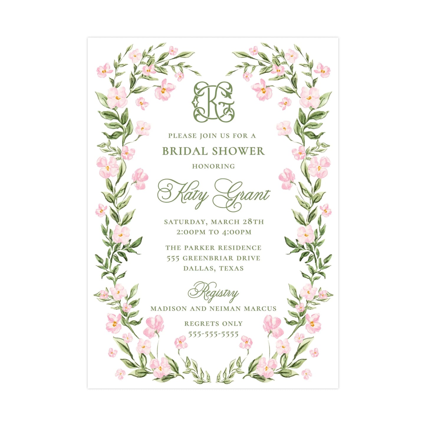 SHELBY'S GARDEN | BABY SHOWER INVITATIONS