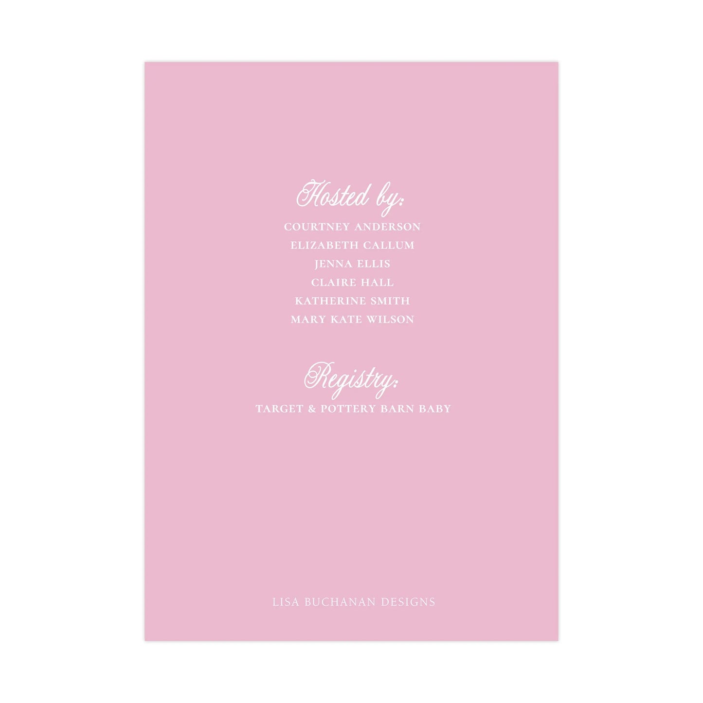 BABY BASSINET (GIRL) | BABY SHOWER INVITATIONS
