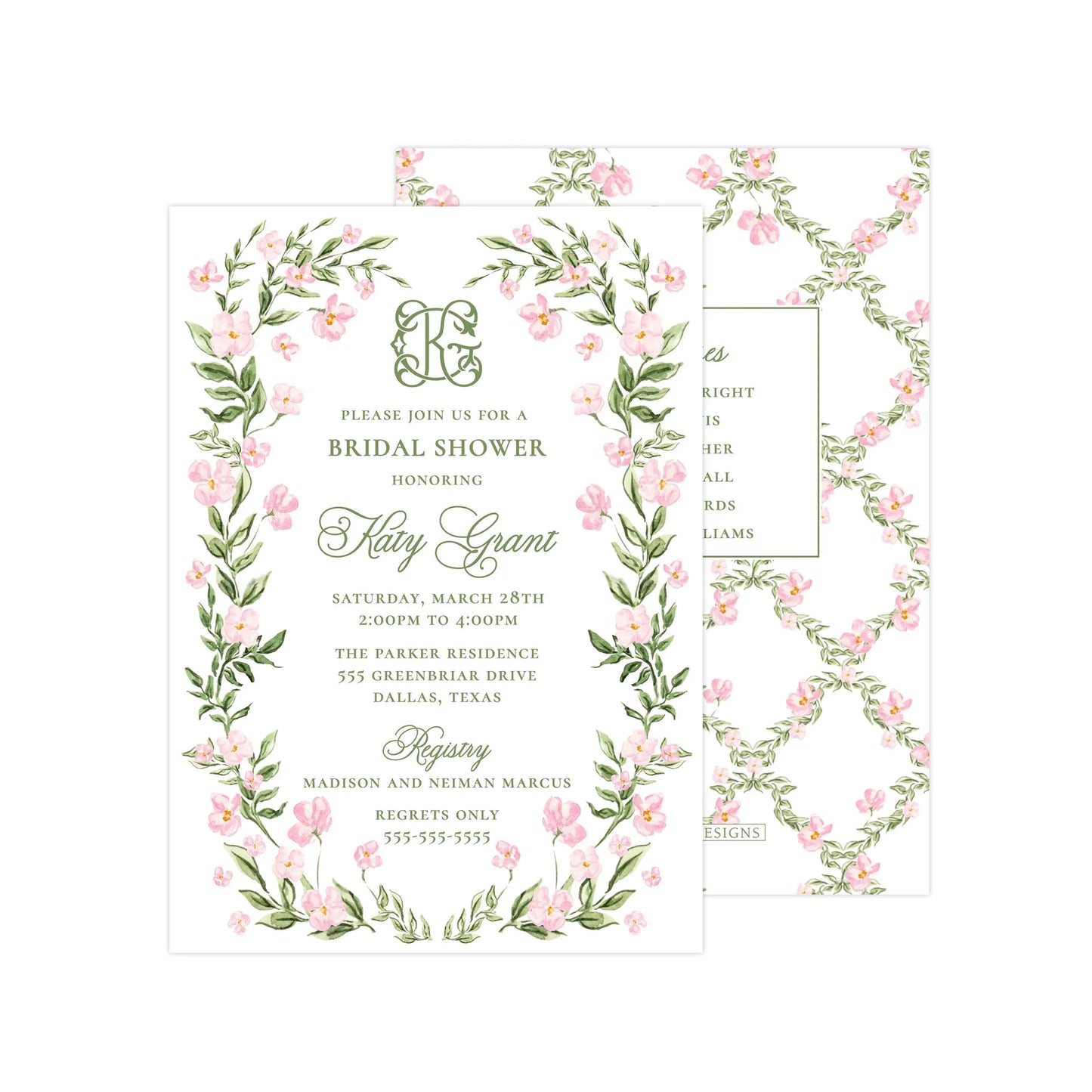 SHELBY'S GARDEN | BABY SHOWER INVITATIONS