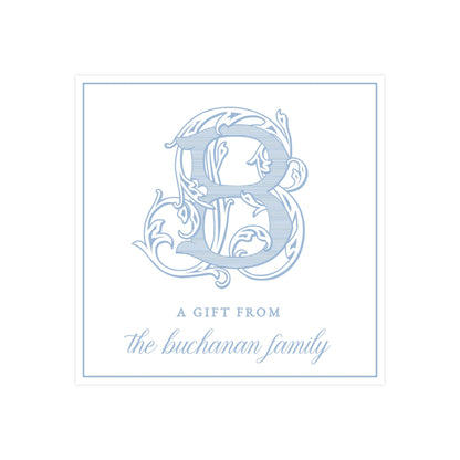 VINTAGE VINE MONOGRAM | GIFT TAGS OR STICKERS