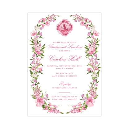 PETALS AND PARTERRE FRAME | BRIDAL SHOWER INVITATIONS