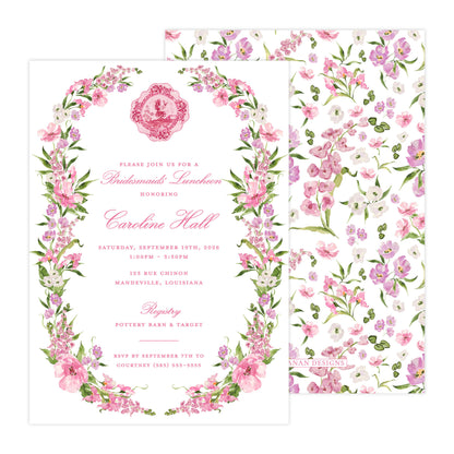 PETALS AND PARTERRE FRAME | BRIDAL SHOWER INVITATIONS