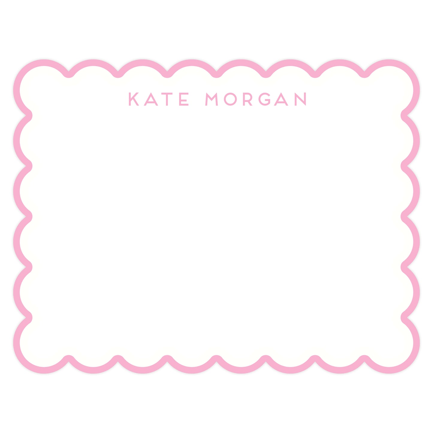 SINGLE SCALLOP BORDER | NOTE CARDS