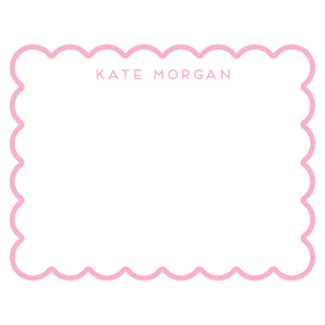 SINGLE SCALLOP BORDER | NOTE CARDS