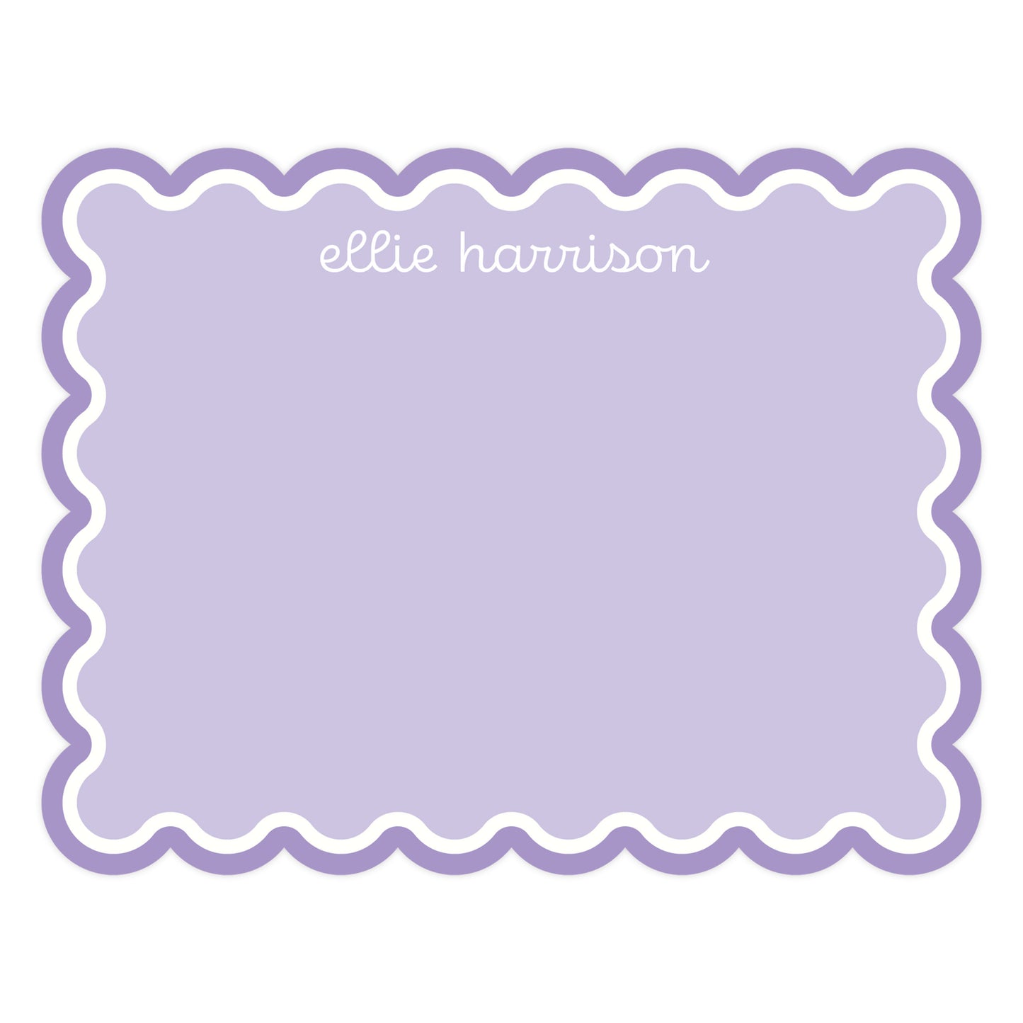 DOUBLE SCALLOP BORDER | NOTE CARDS