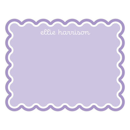 DOUBLE SCALLOP BORDER | NOTE CARDS