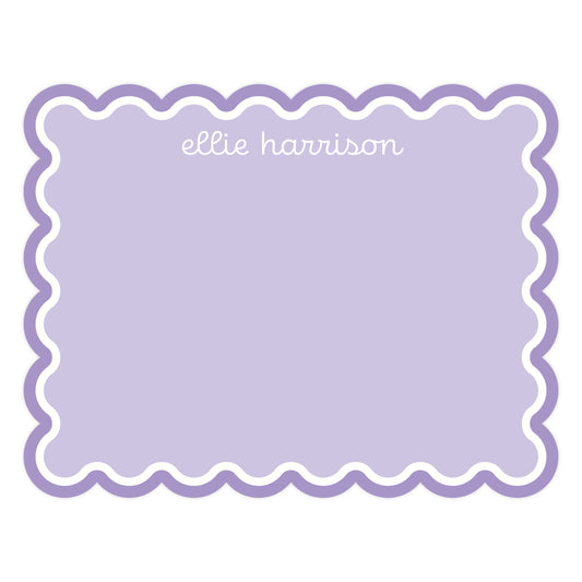 DOUBLE SCALLOP BORDER | NOTE CARDS