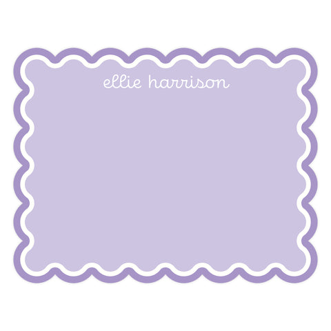 DOUBLE SCALLOP BORDER | NOTE CARDS