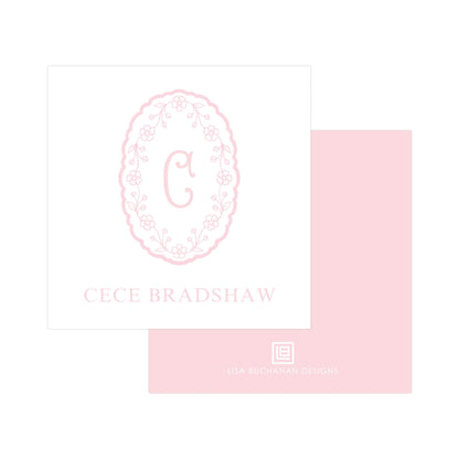 Printable Monogram Gift Tag, Printable Enclosure Card, Monogrammed Gift Tag, Personalized Calling Card, Personalized Enclosure Cards
