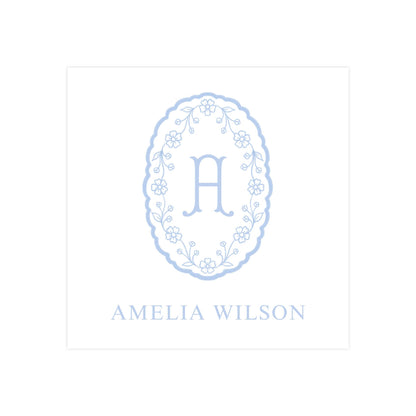 Printable Monogram Gift Tag, Printable Enclosure Card, Monogrammed Gift Tag, Personalized Calling Card, Personalized Enclosure Cards